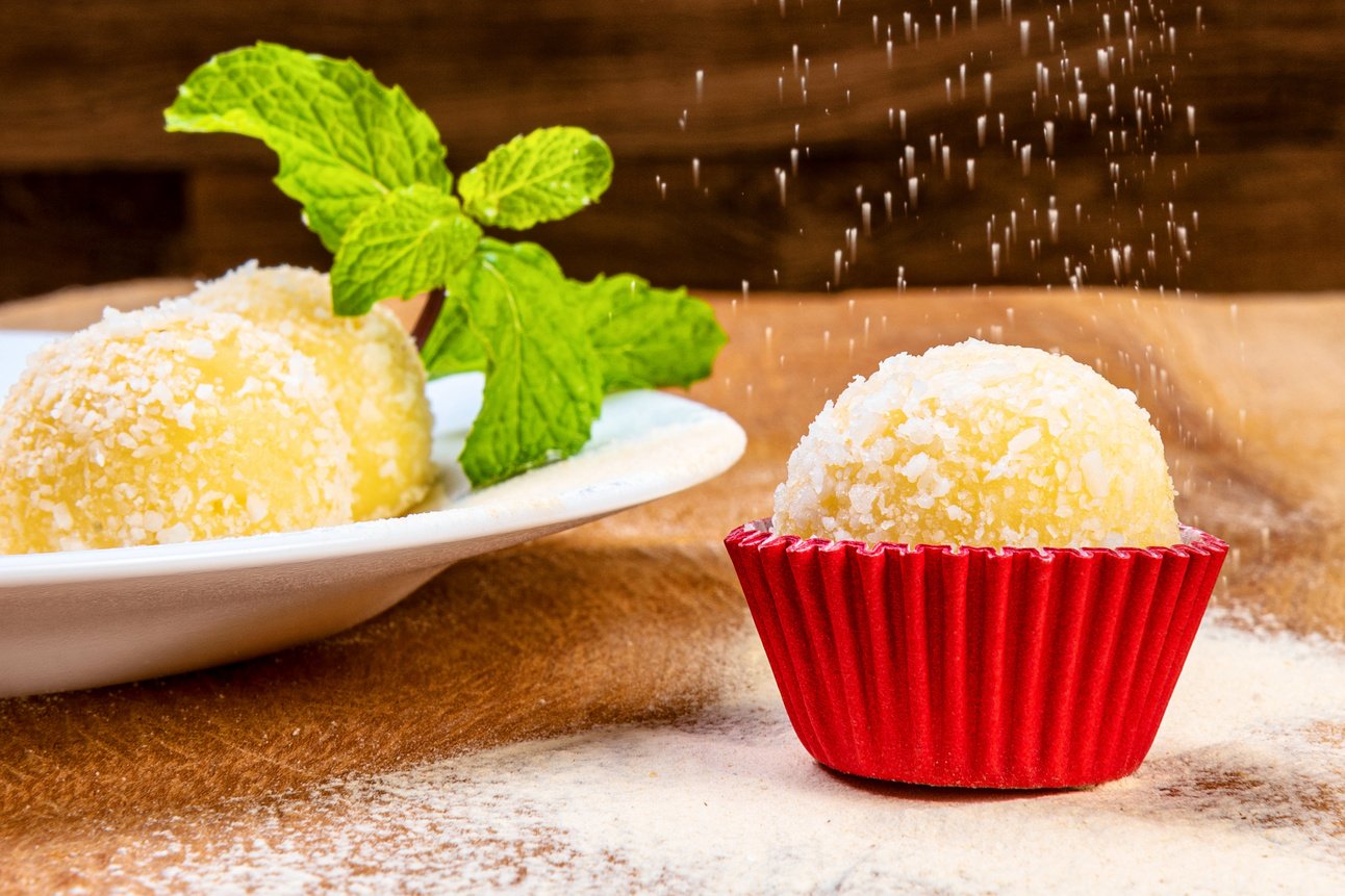 Brigadeiro. Traditional Brazilian chocolate candy